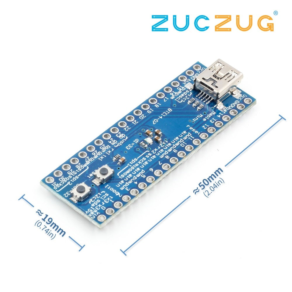 STM32F103CBT6 Maple Mini ARM STM32 Cortex-M3 Controller Board Module 3.3V USB Digital IO PWM Pins Port
